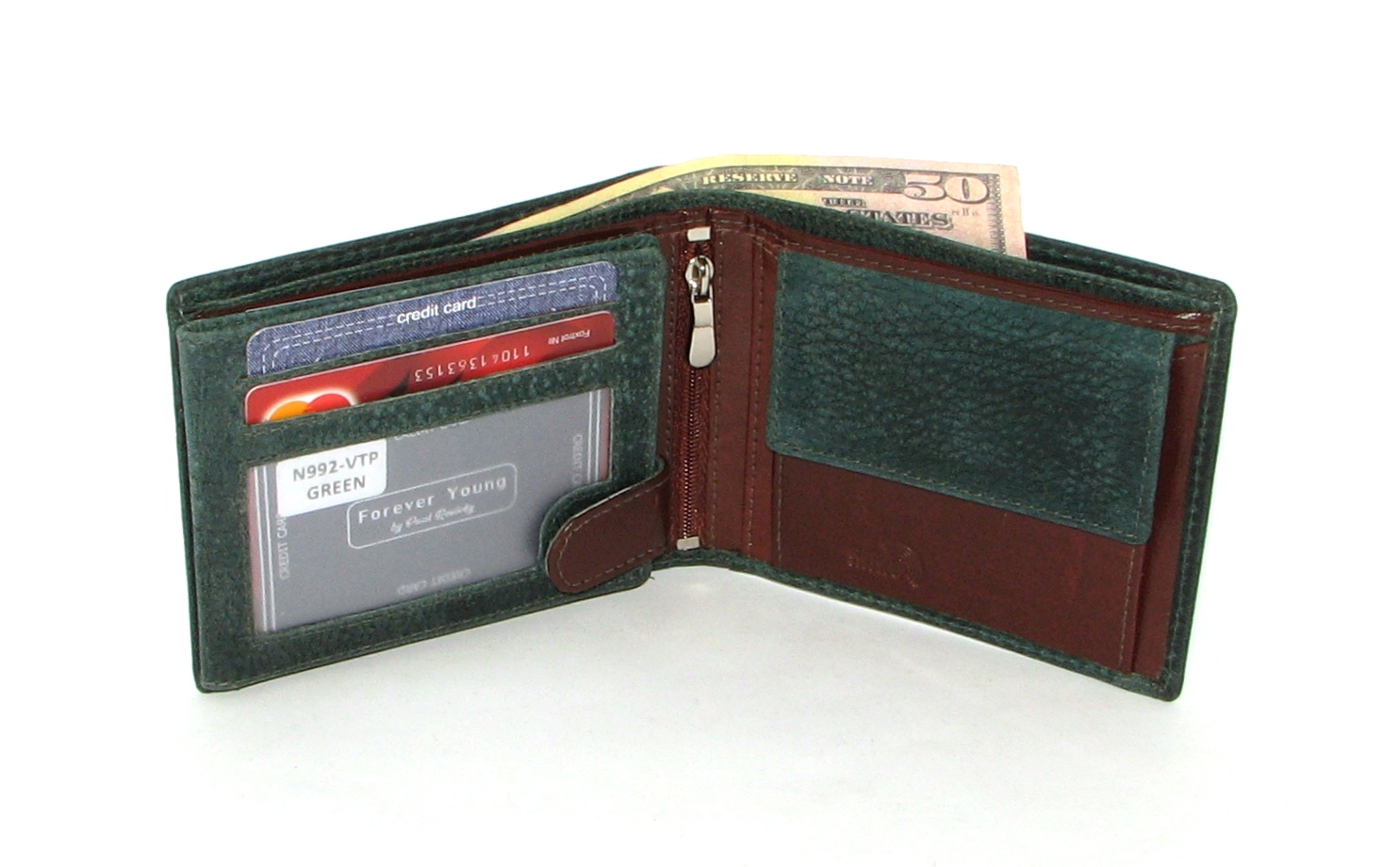 Кошелек мужской N992-VTP GREEN Forever Young Кошелек мужской N992-VTP GREEN Forever Young
